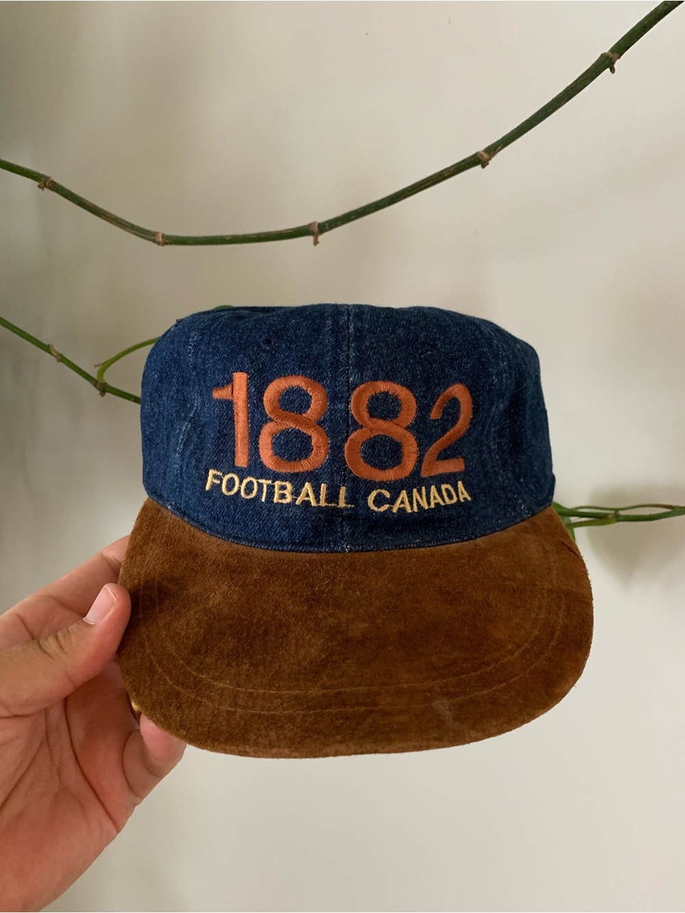 Vintage Blue and Brown 1882 Football Canada Hat
